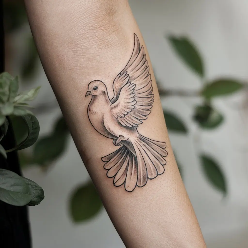 Heaven Small Dove Tattoos