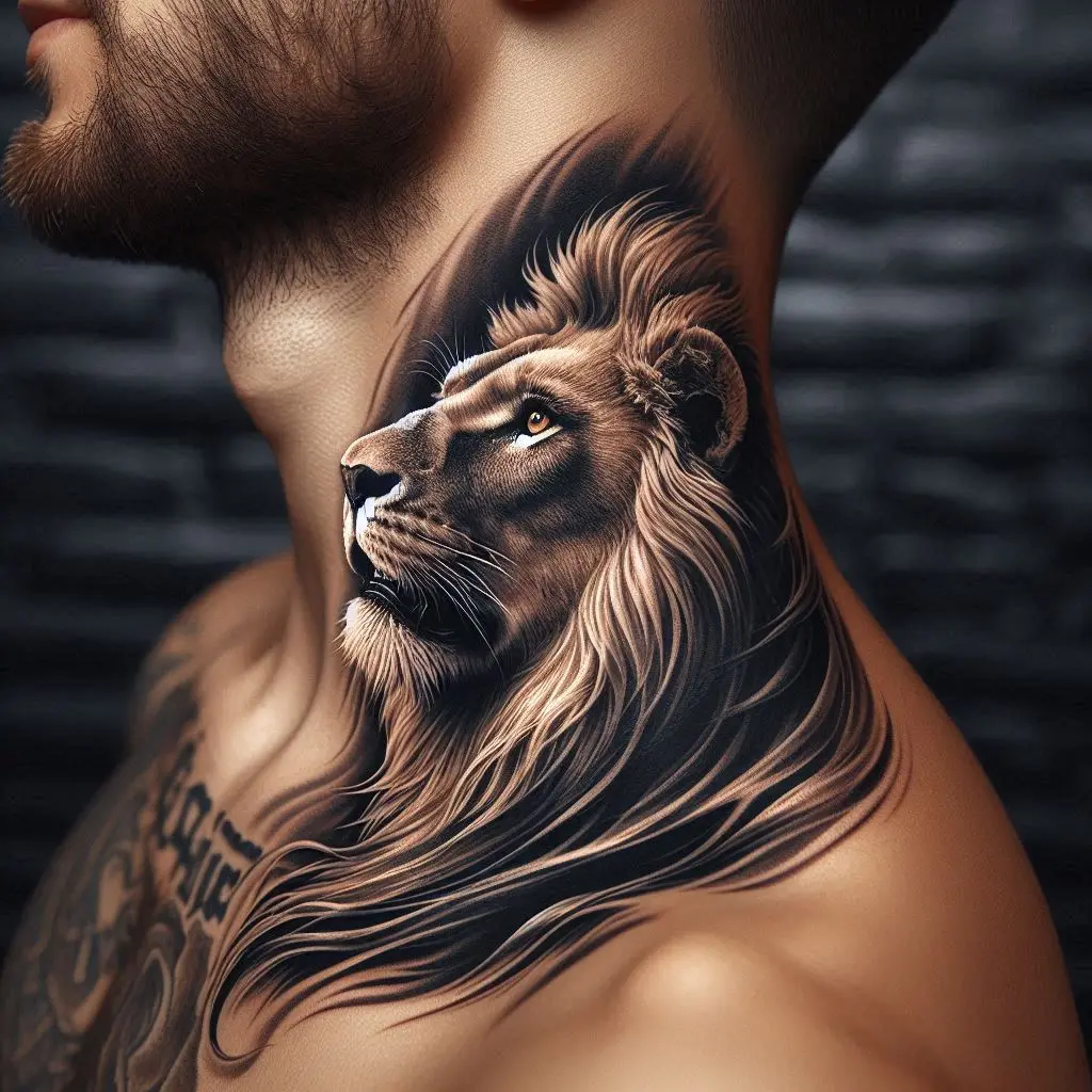 Lion Head Tattoo 2
