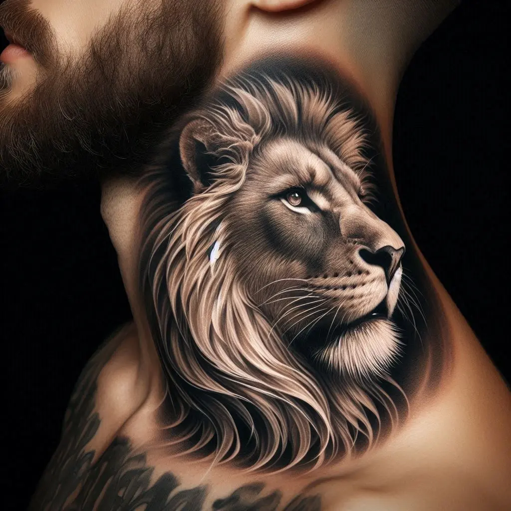Lion Head Tattoo 3