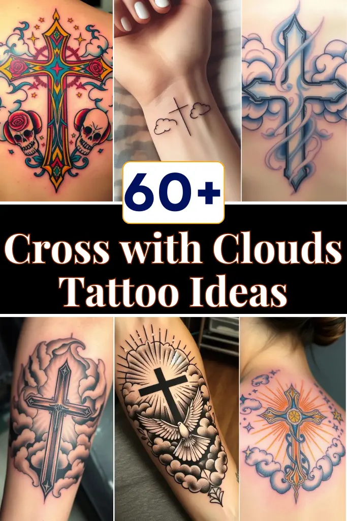 60+ Cross with Clouds Tattoo Ideas Heavenly Designs