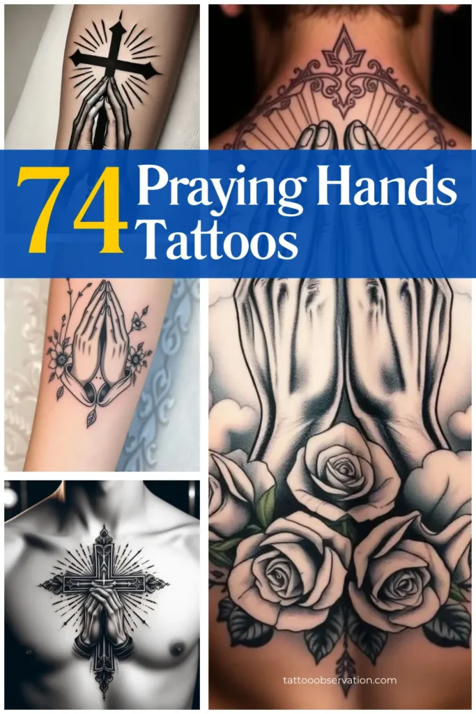 74 Praying Hands Tattoos