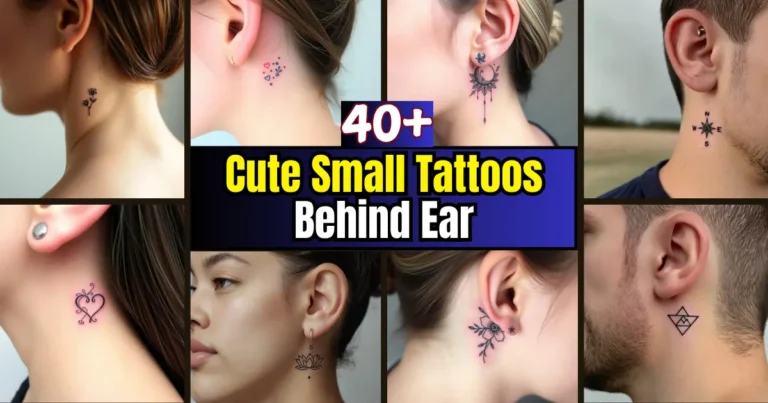 Cute Small Tattoos Behind Ear