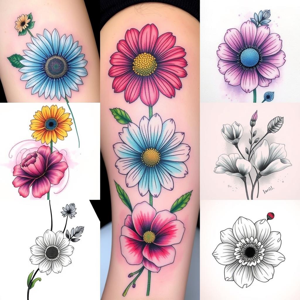 April Birth Flower Tattoo Styles