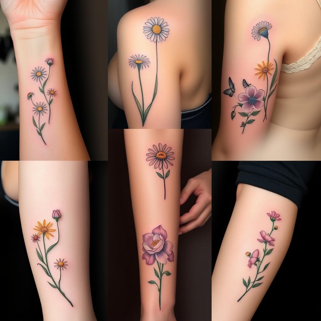 April birth flower tattoo placement guide