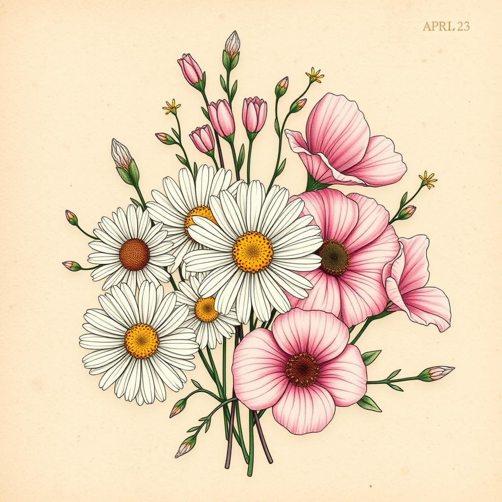 April birth flower tattoos