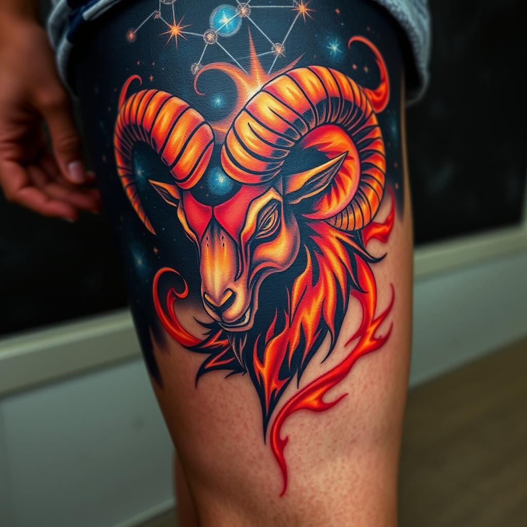 Aries Constellation Tattoo Design