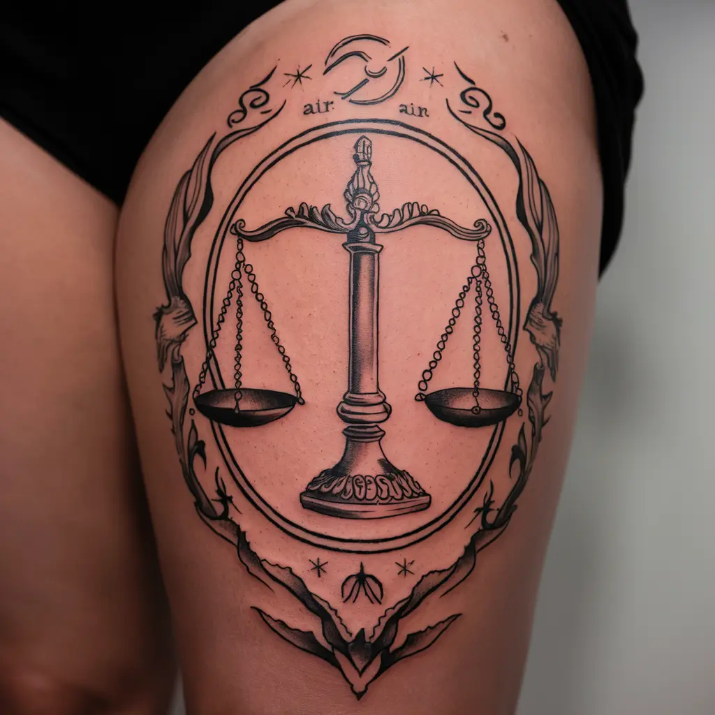 Classic Libra Scale Tattoo Variations