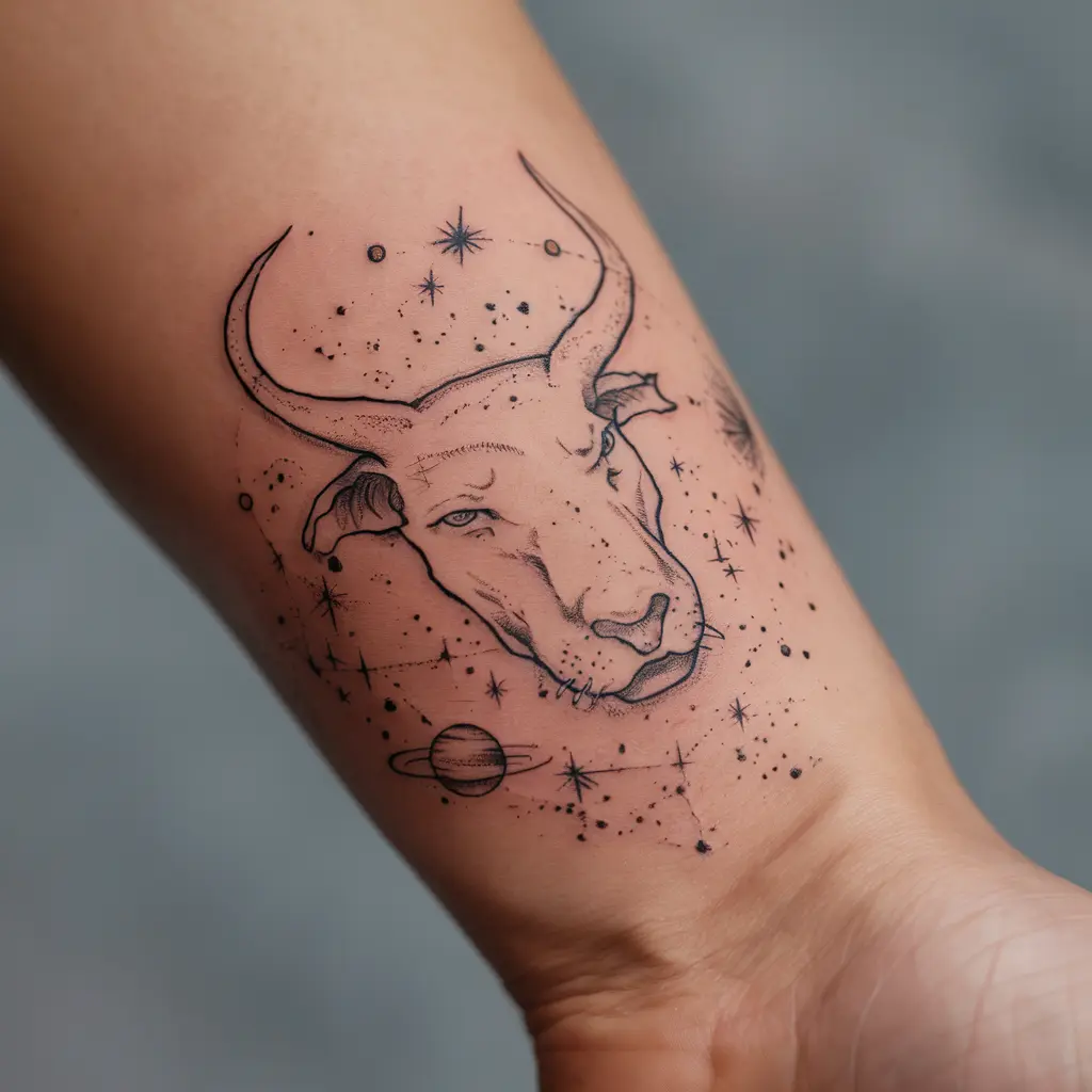 Constellation-Inspired Taurus Tattoo Designs 2