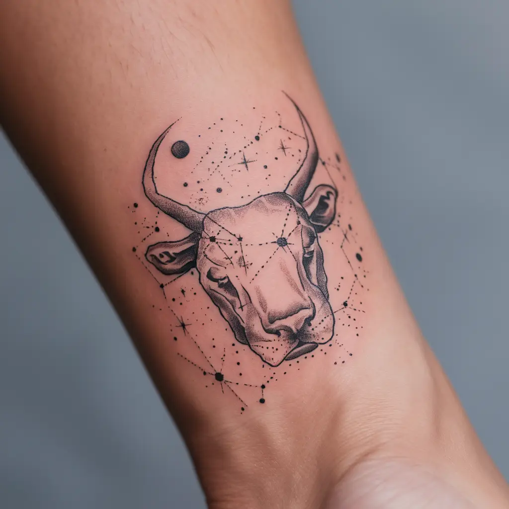 Constellation-Inspired Taurus Tattoo Designs