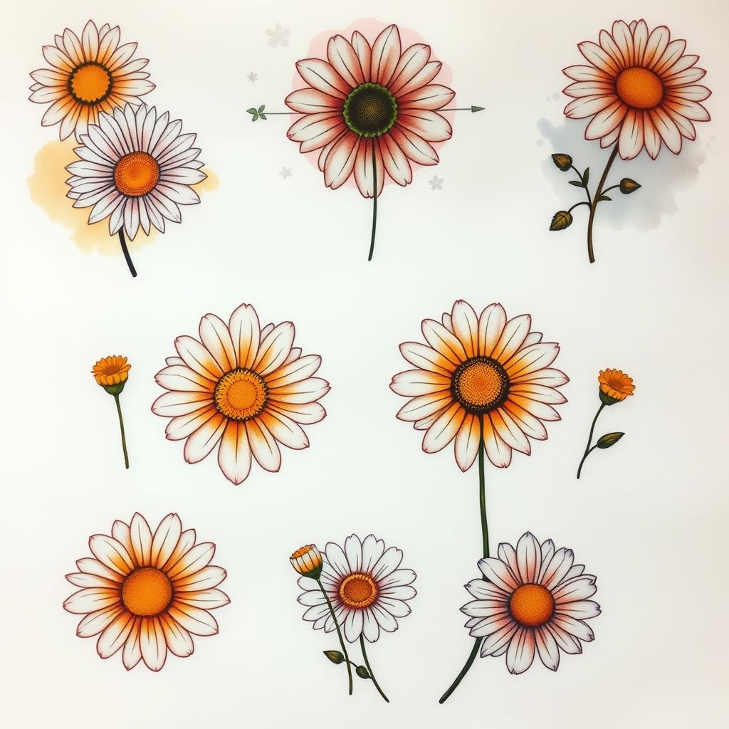 Daisy Birth Flower Tattoos Symbolism