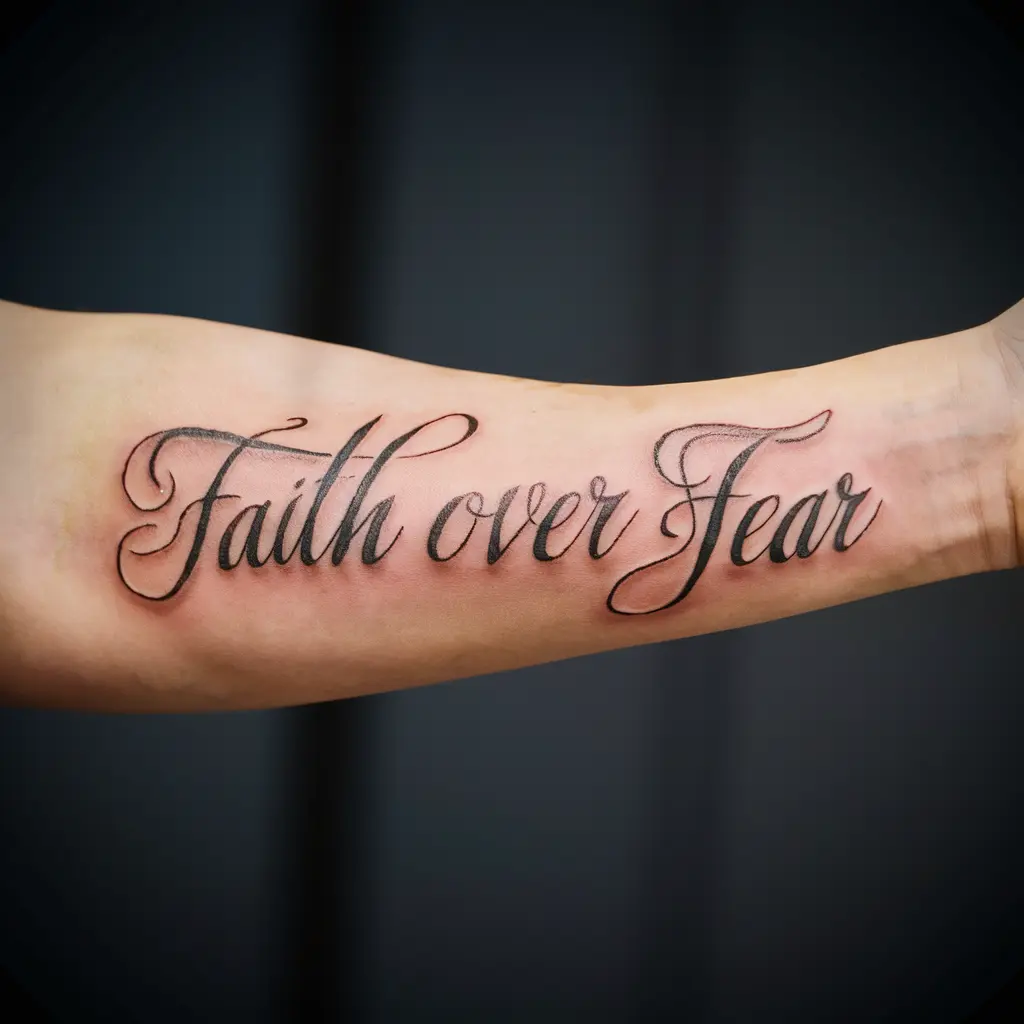 Faith Over Fear Word Tattoo Ideas for Different Body Parts