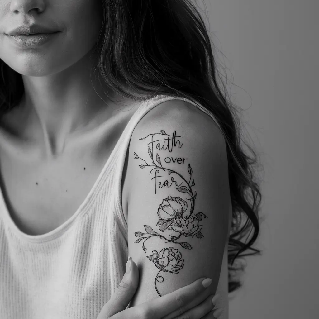 Floral and Nature-Inspired Faith Over Fear Designs