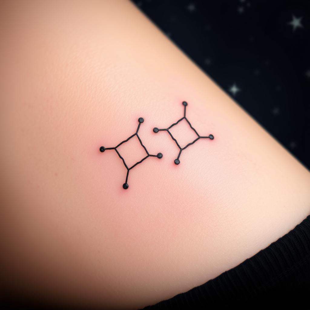 Gemini Constellation Tattoo Design