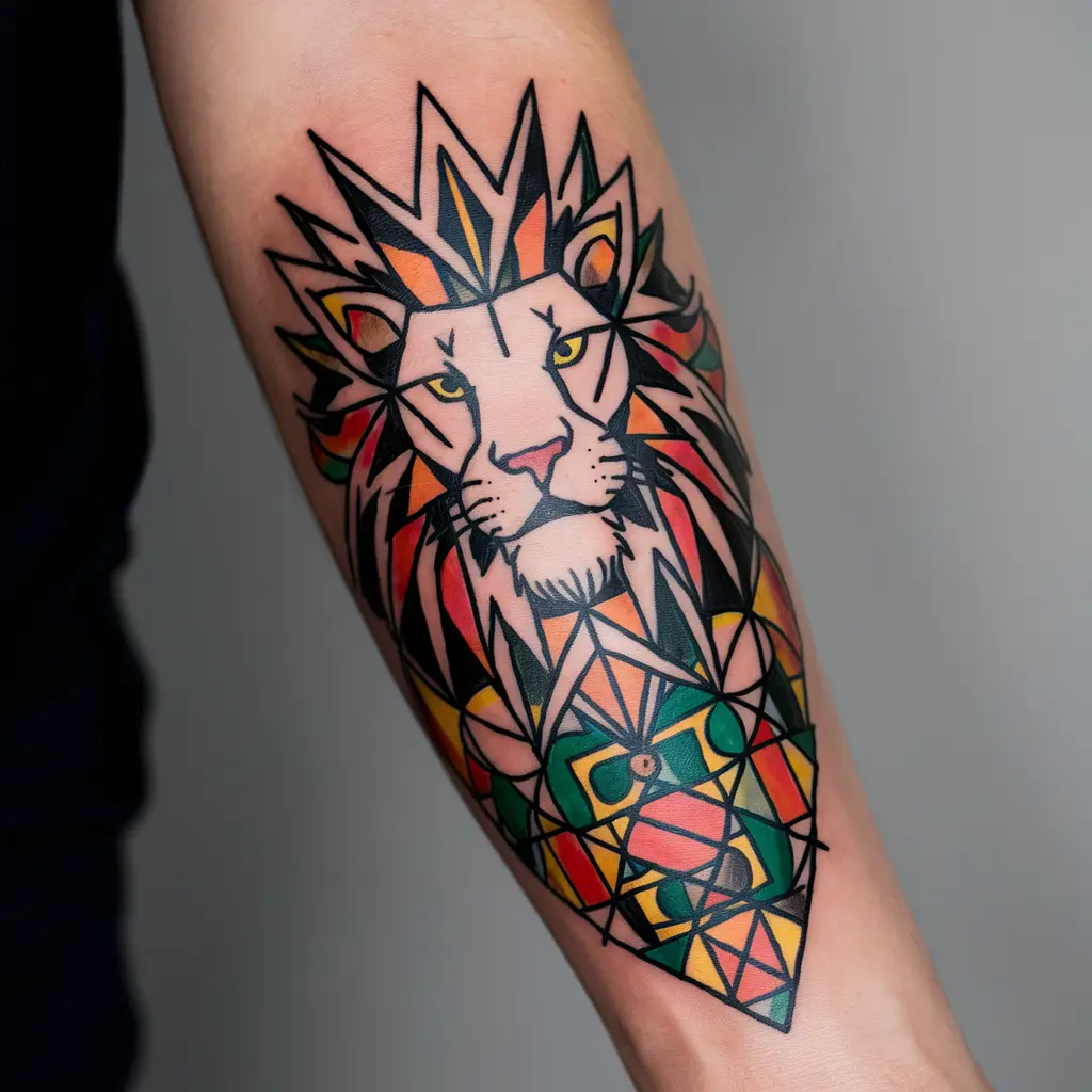 Geometric Lion Patterns 2