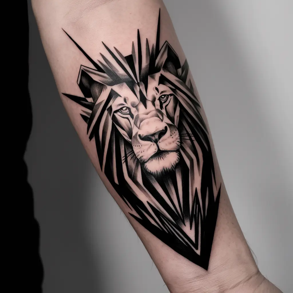 Geometric Lion Patterns