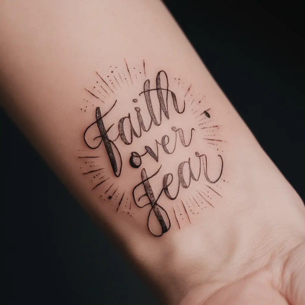 Incorporating Personal Elements into Faith Over Fear Tattoos 2