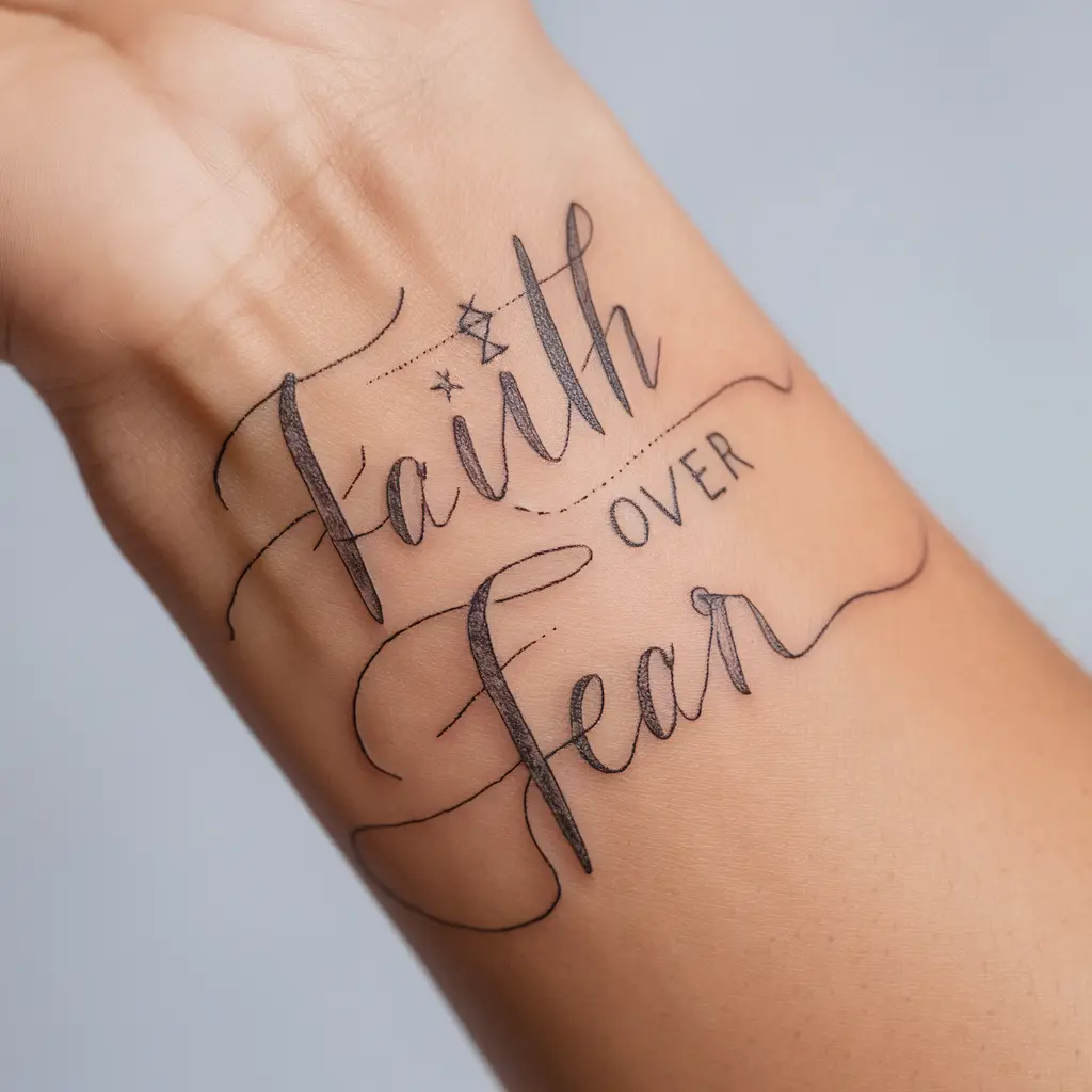 Incorporating Personal Elements into Faith Over Fear Tattoos