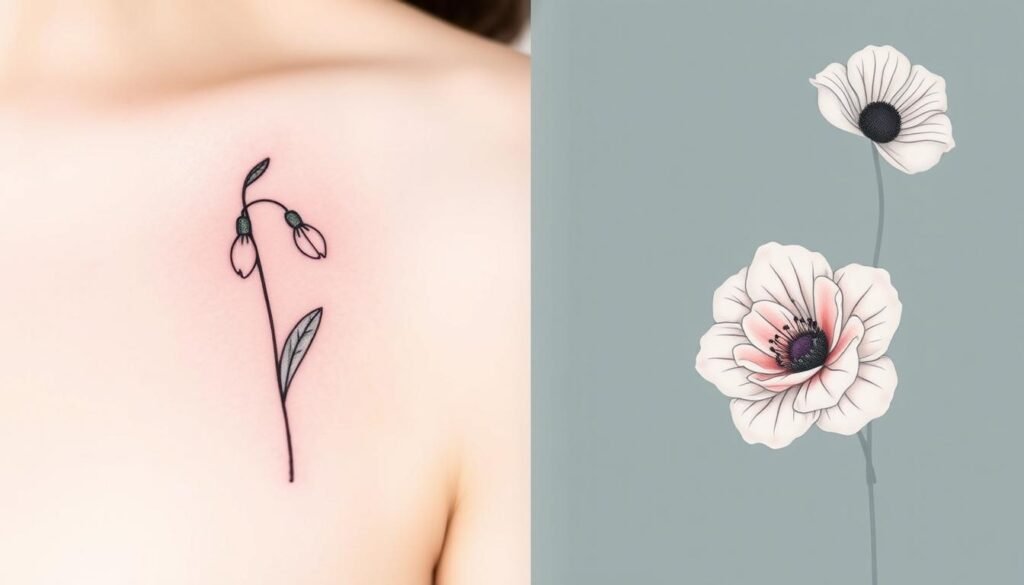 January Birth Flower Tattoo Designs