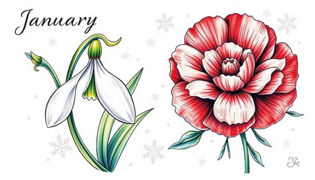 January Birth Flower Tattoo Meanings