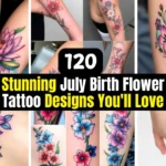 July Birth Flower Tattoo Designs