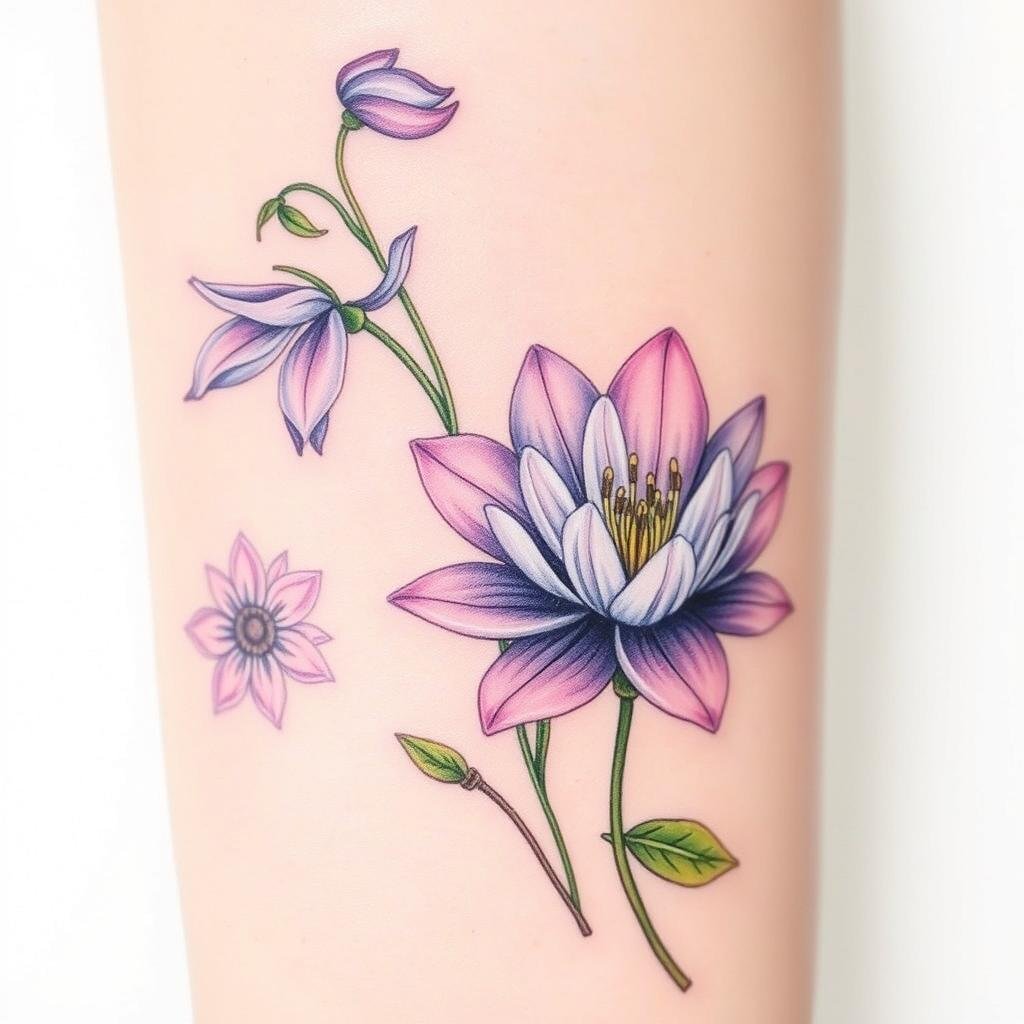 July birth flower tattoos