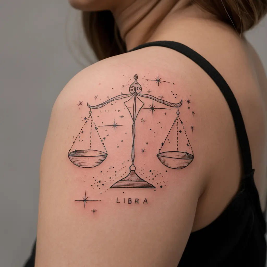 Libra Constellation Tattoo Ideas 2