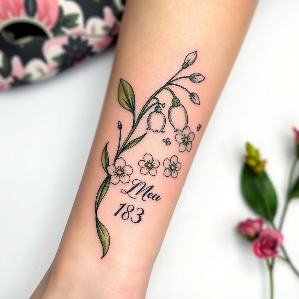 May Birth Flower Tattoo Personalization