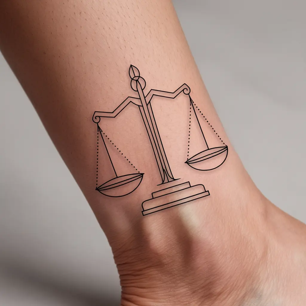 Minimalist Libra Tattoo Designs for Modern Aesthetics