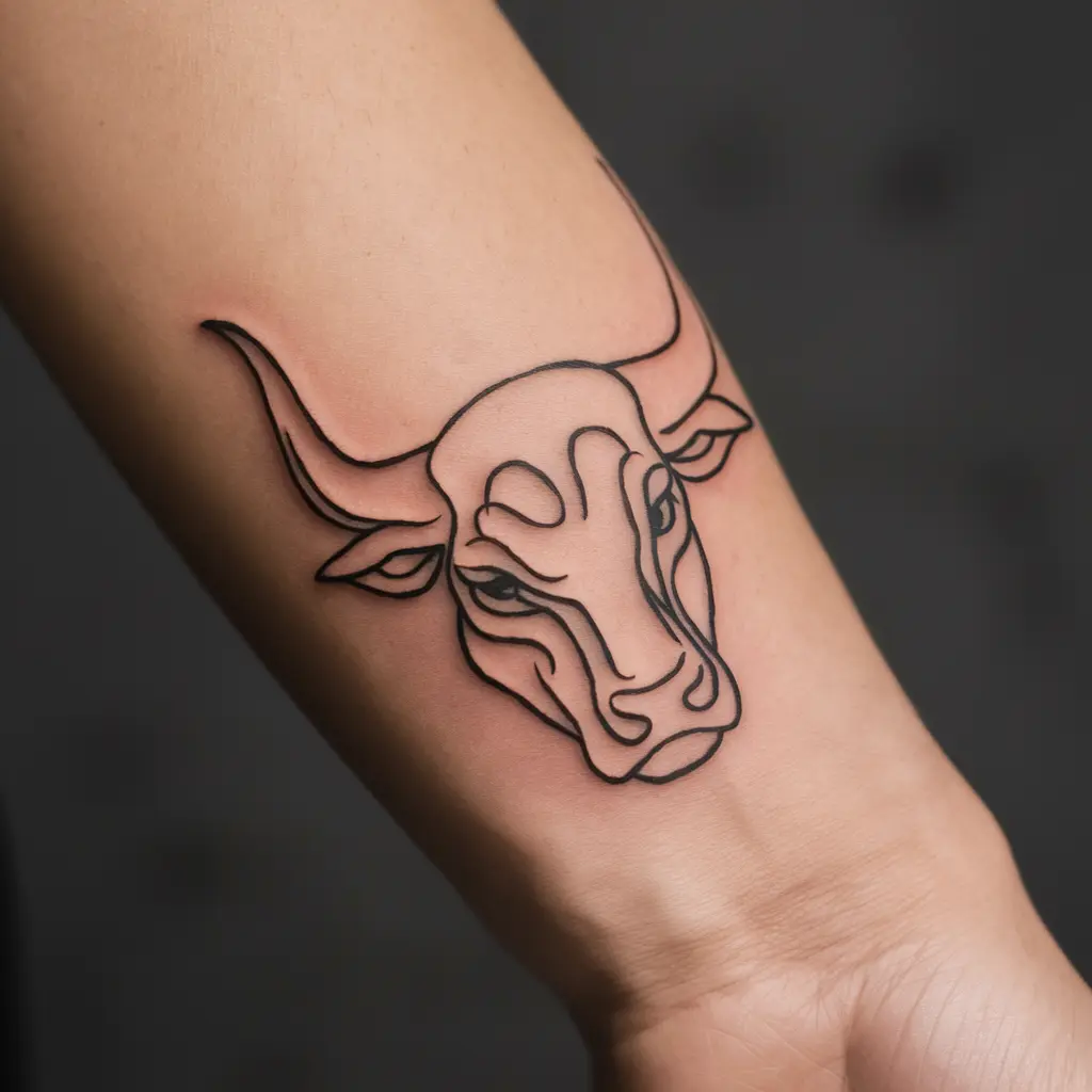 Minimalist Taurus Symbol Tattoo Ideas