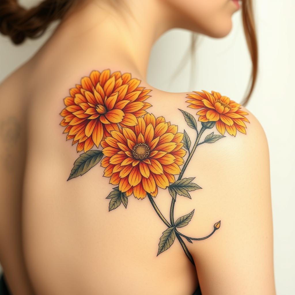 November birth flower tattoos