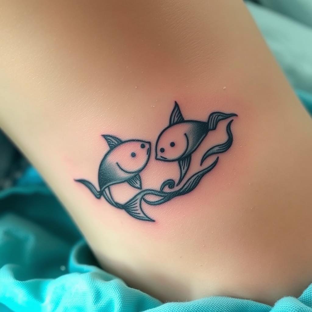 Personalized Pisces Birth Sign Tattoos