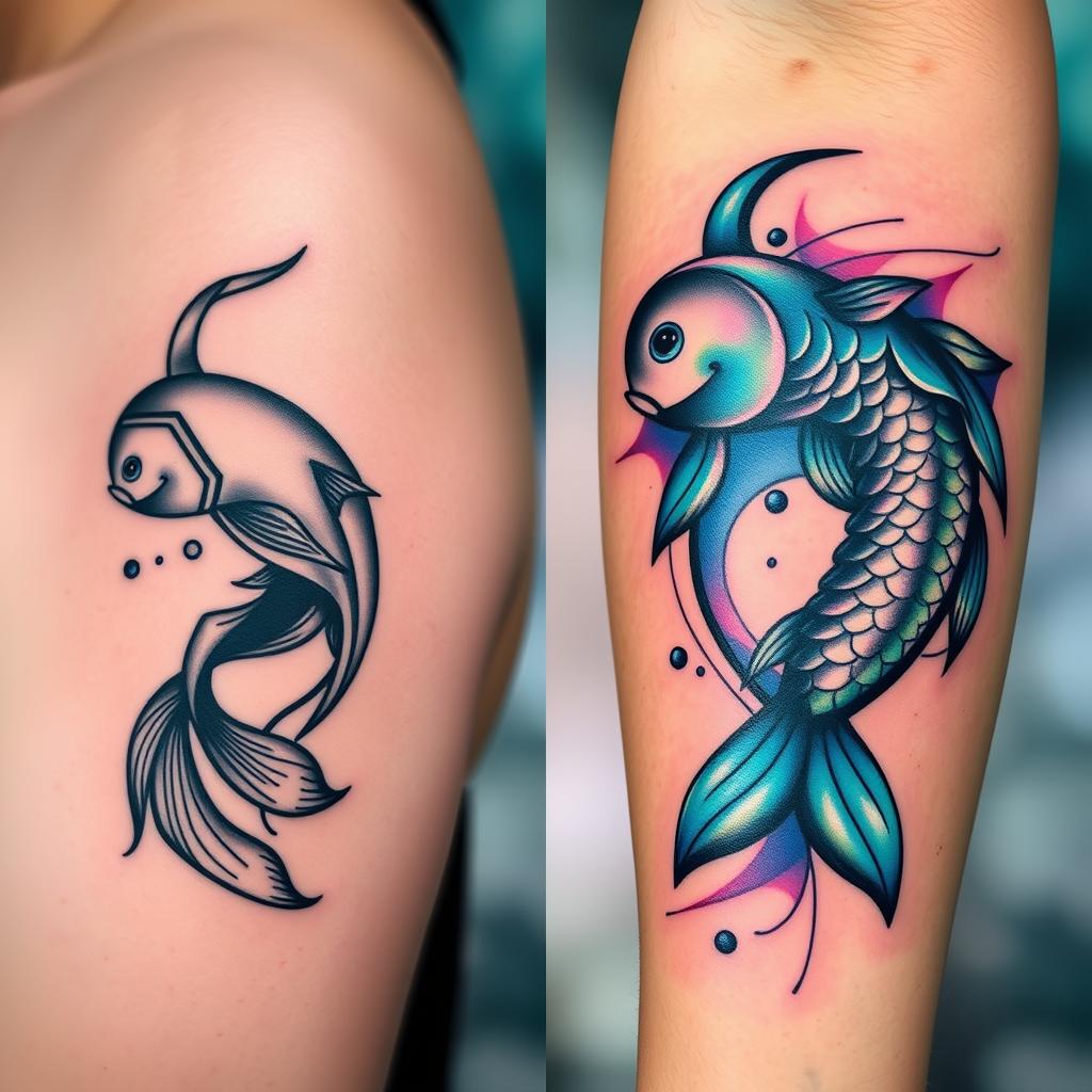 Pisces Tattoo Styles Comparison