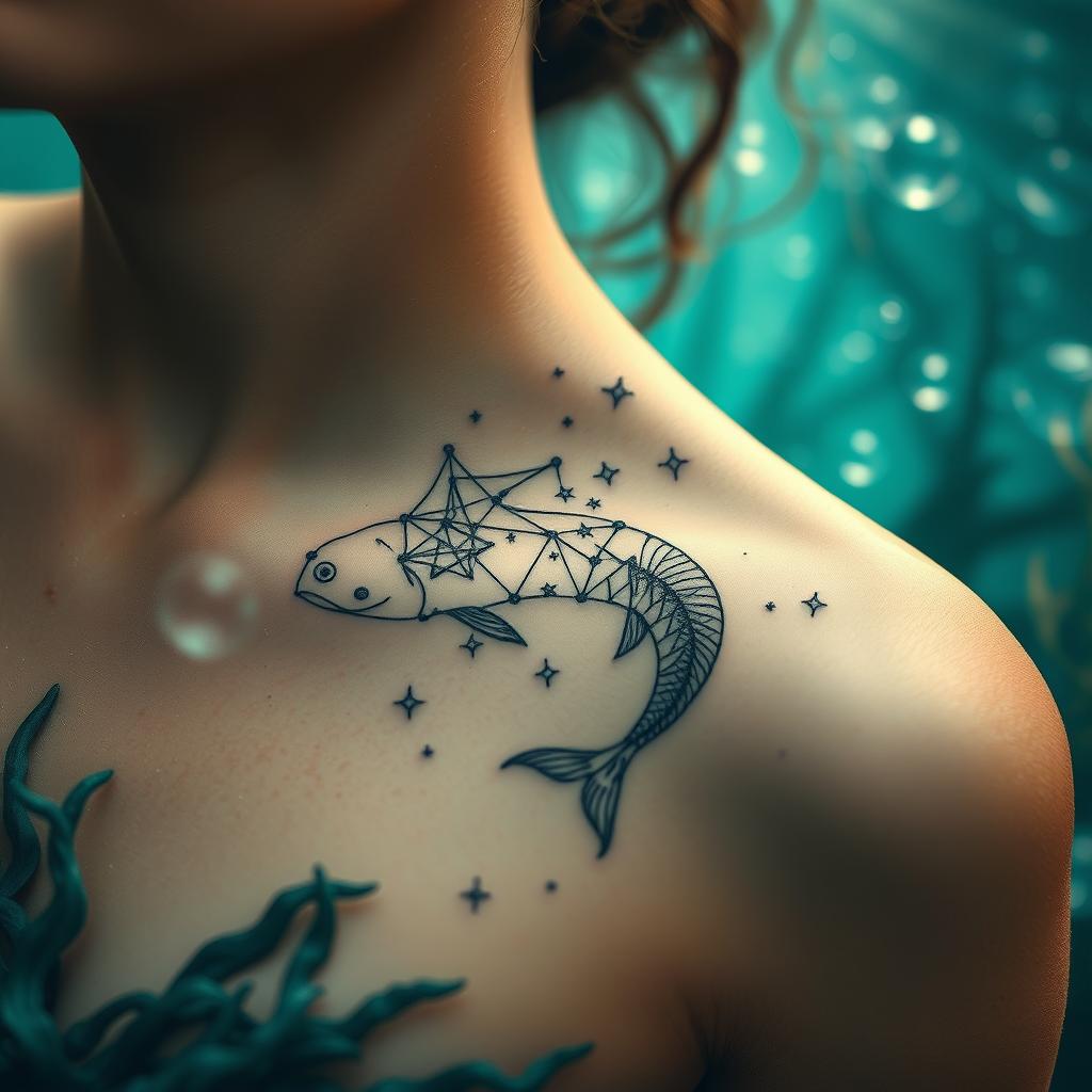 Pisces constellation tattoos