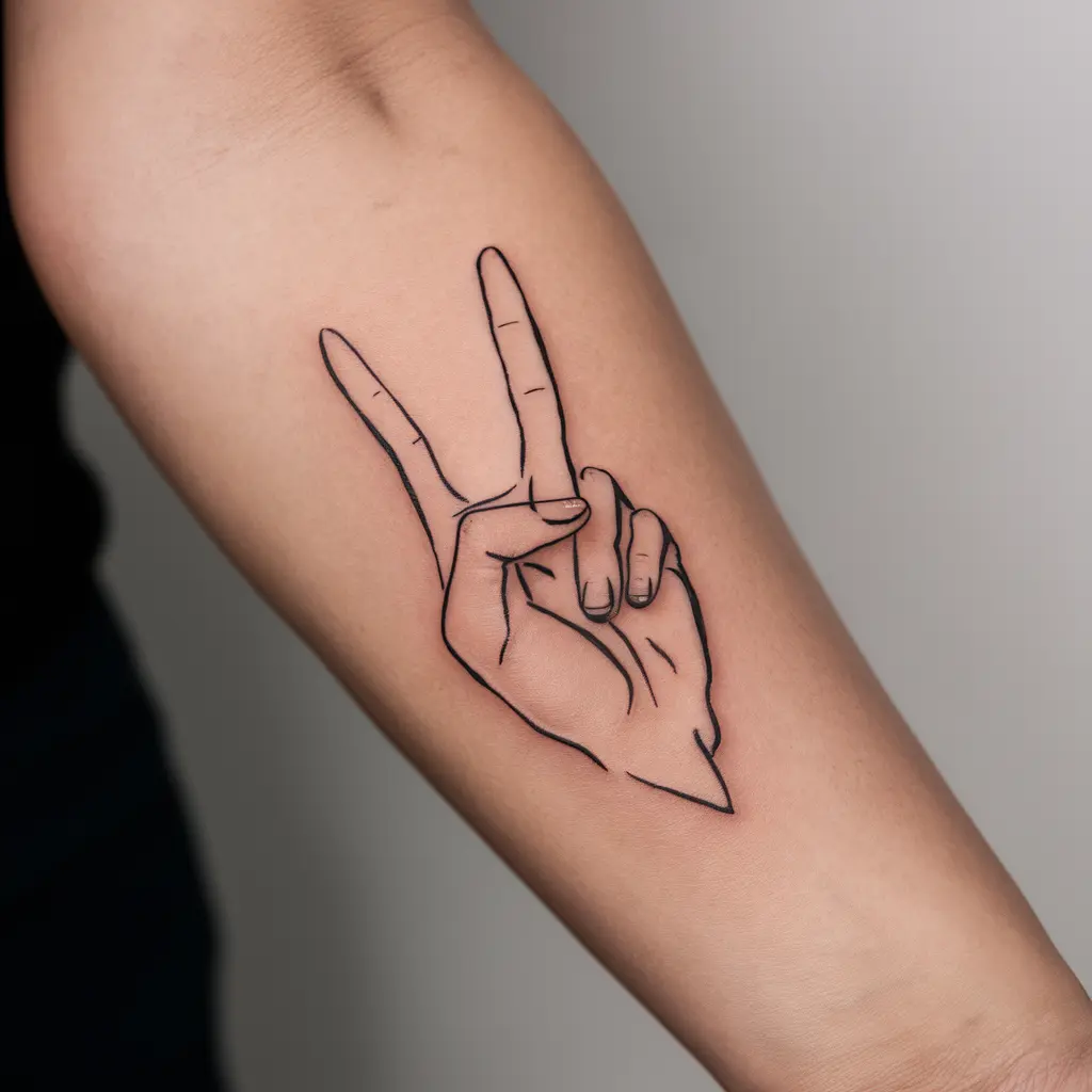 Popular Design Variations for Sign Language Love Tattoos 2