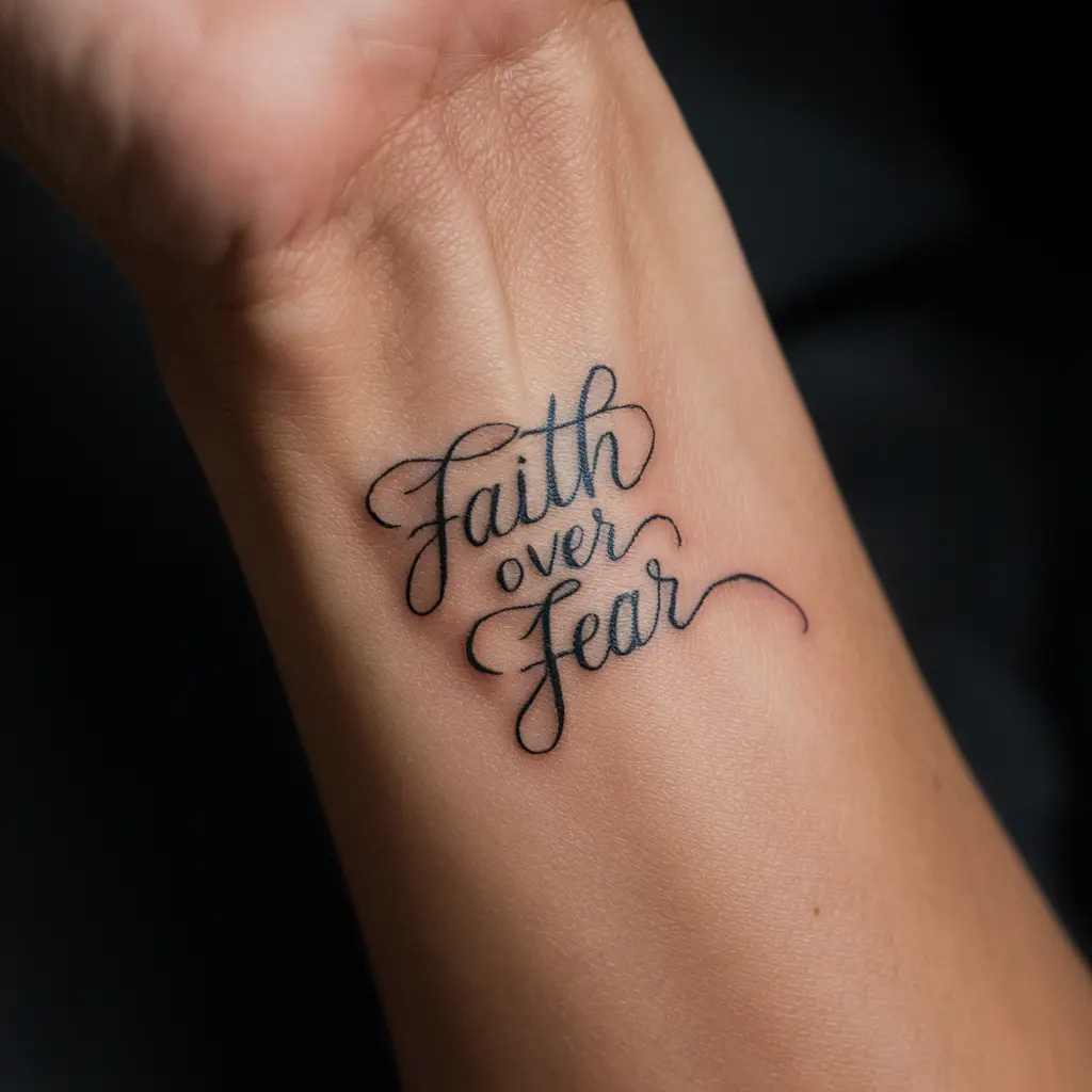 Popular Placement Options for Faith Over Fear Tattoos 2
