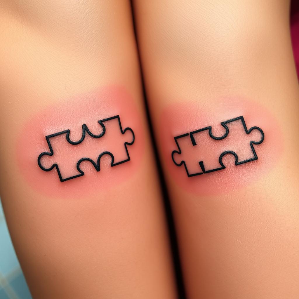 Puzzle Piece Tattoo Sizes for Couples