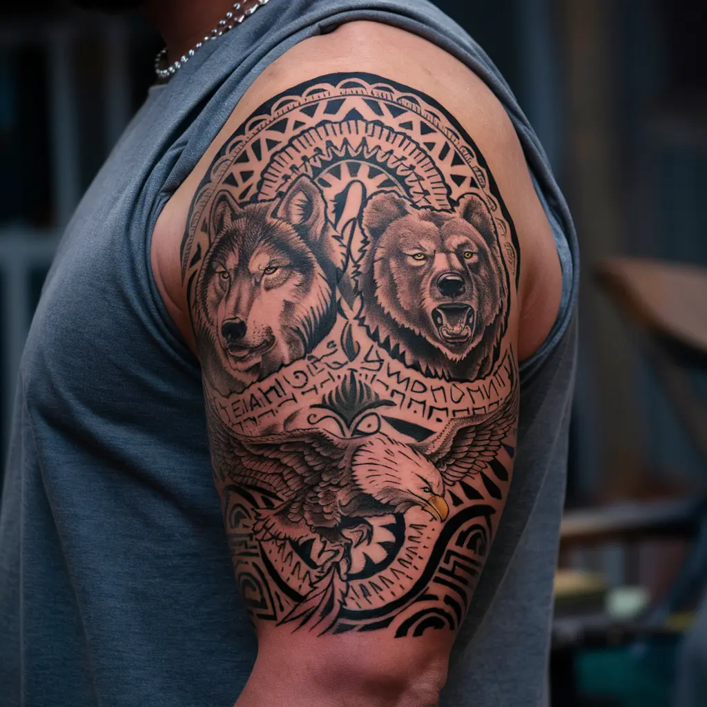 Sacred Animals in Cherokee Tribal Tattoos 2