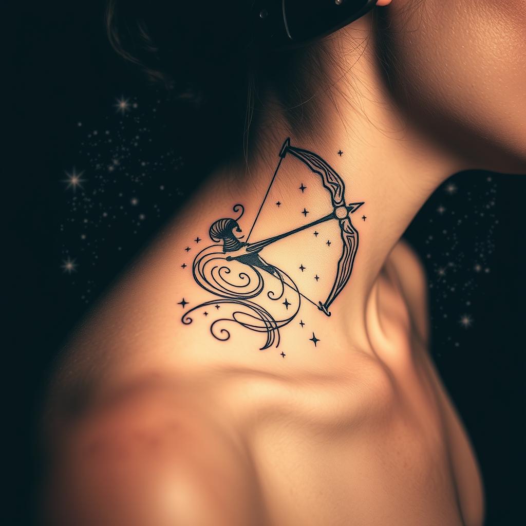 Sagittarius Constellation Tattoo Design