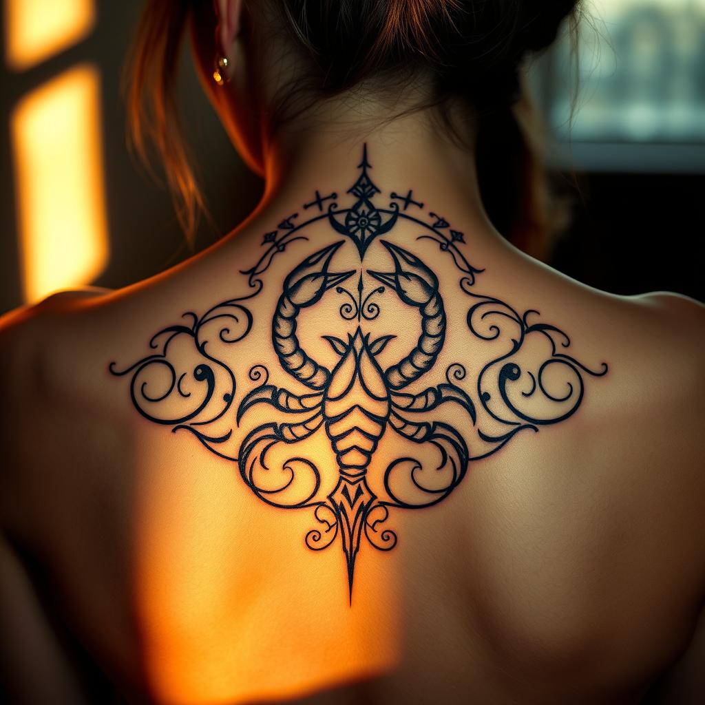 Scorpio Tattoo Text Design