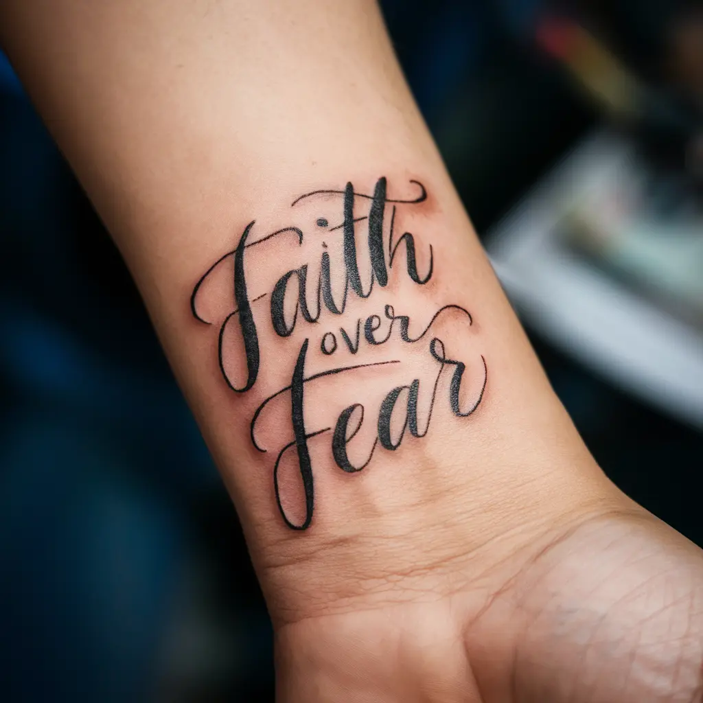 Script and Typography Variations for Faith Over Fear 2