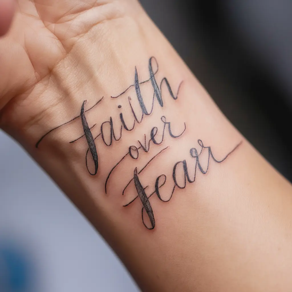 Script and Typography Variations for Faith Over Fear