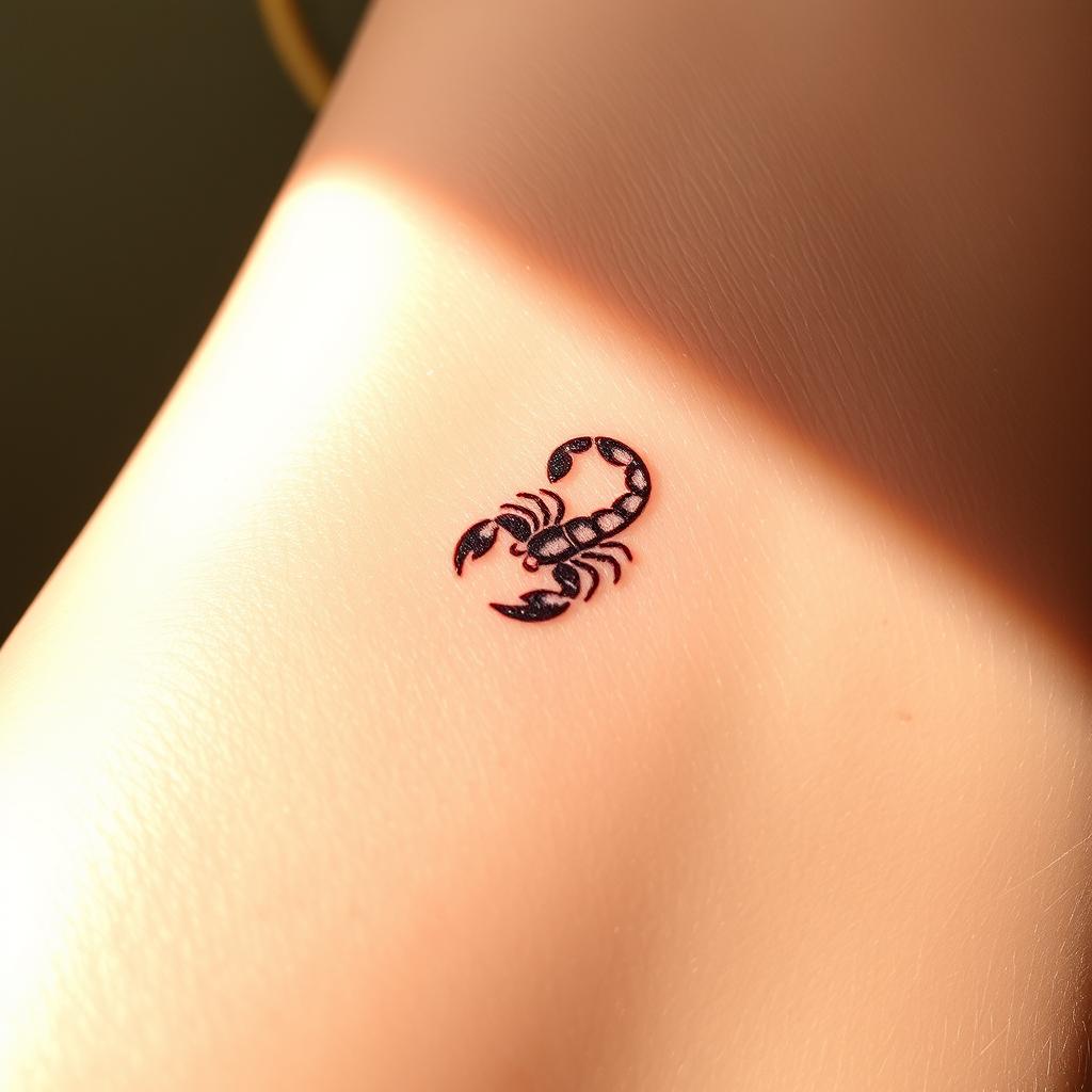 Small Scorpio Stinger Tattoo Designs