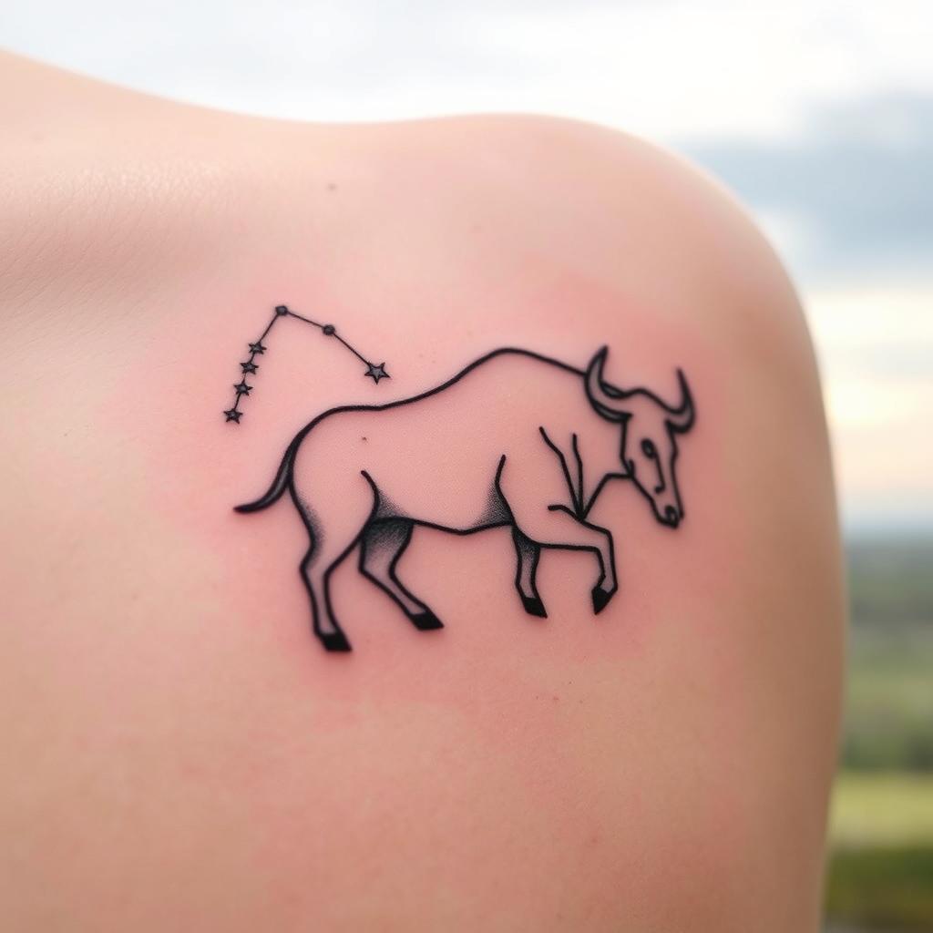 Taurus Constellation Tattoo Design