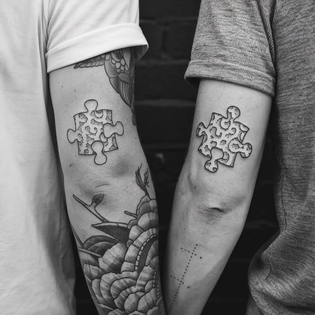 Traditional vs Modern Puzzle Piece Tattoo Designs 2