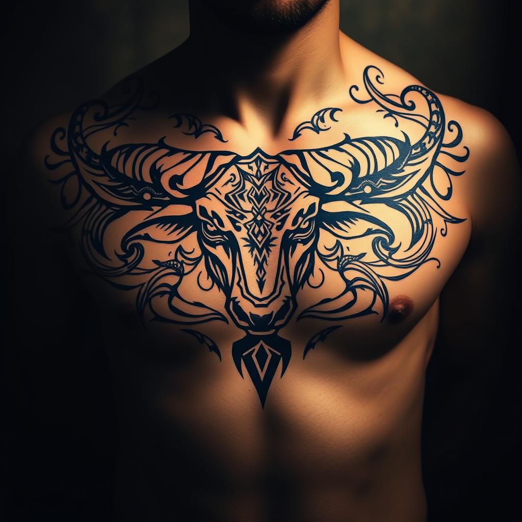 Tribal Taurus Bull Tattoo Designs