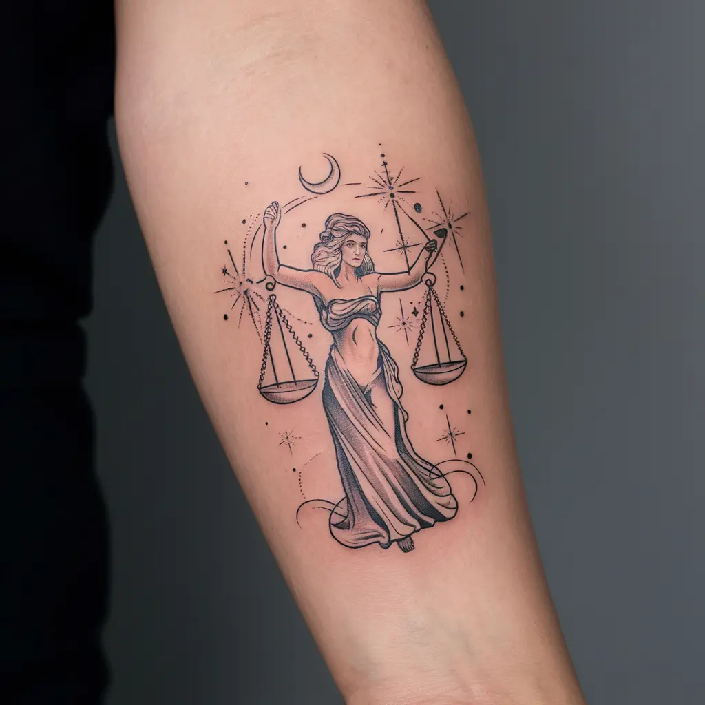 Understanding the Symbolism Behind Libra Sign Tattoos 2