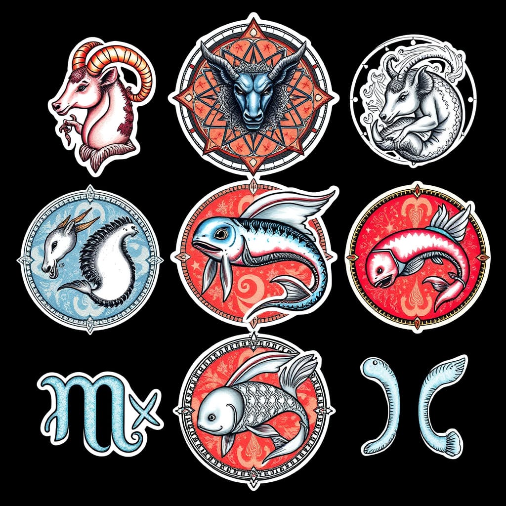 Zodiac tattoos - celestial ink