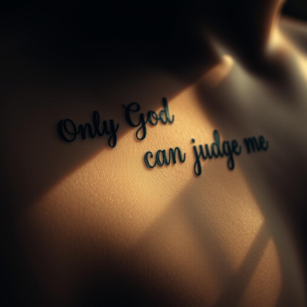creative word tattoos only god can judge me
