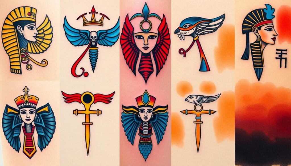 egyptian tattoo color palettes