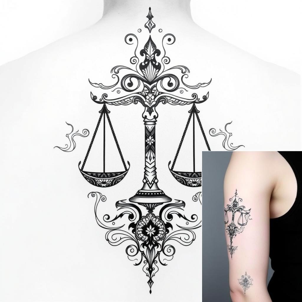 libra tattoo placement